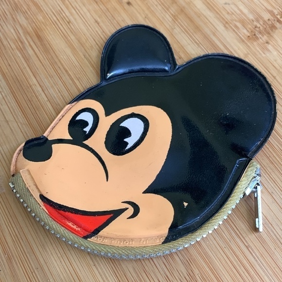 Disney Mickey Mouse Bundle Vintage Coin Purse, Baseball & Windup Toy - Picture 4 of 17